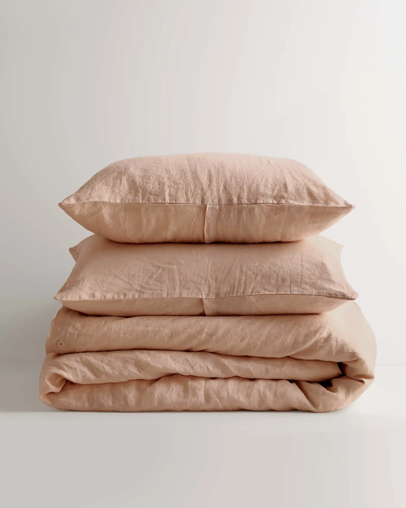 European Linen Duvet Cover Set, Queen