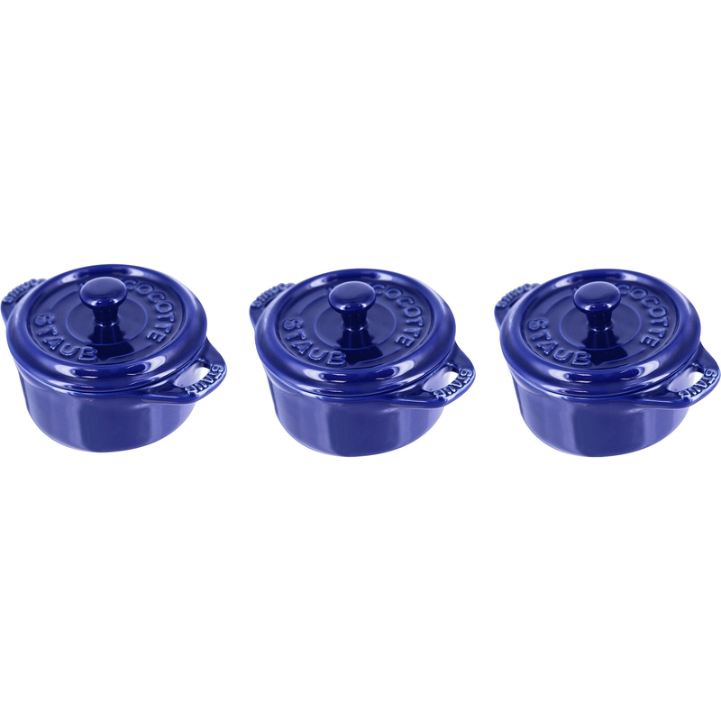 Ceramic 3-Piece Mini Cocotte Set