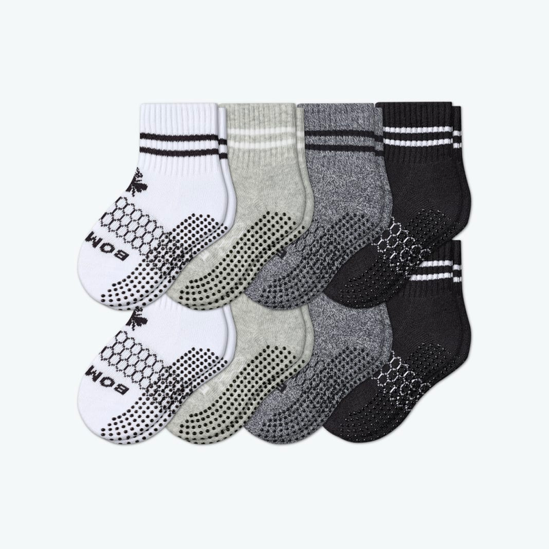 Toddler Gripper Calf Sock 8-Pack