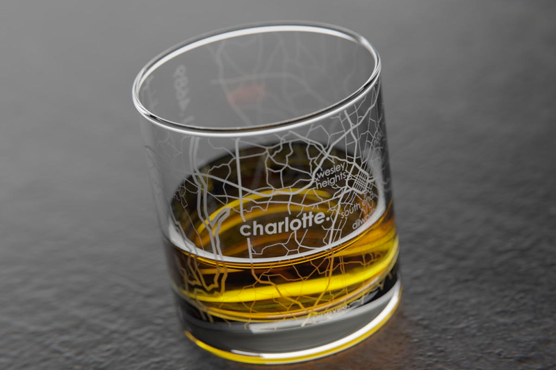 Home Town Maps Rocks Glass, 2 Pack