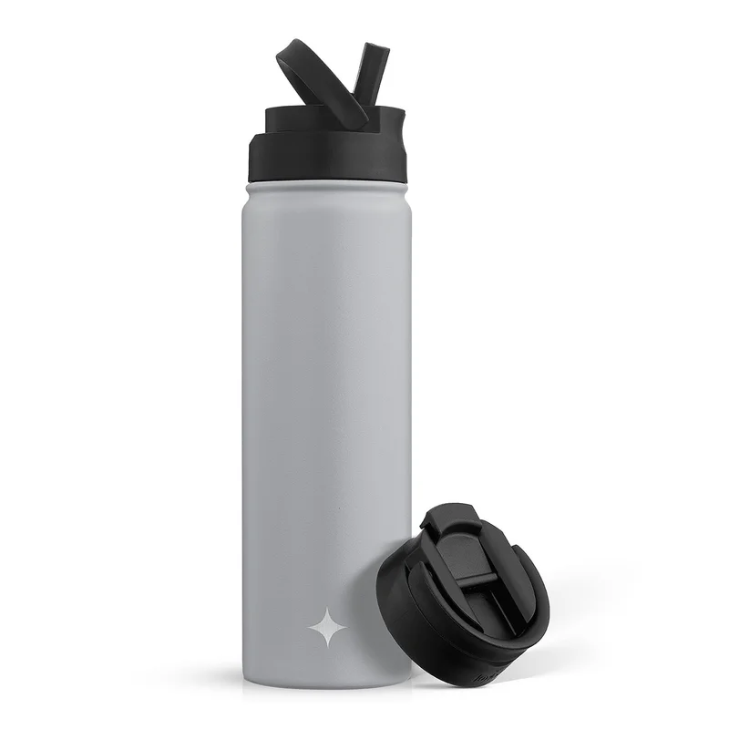 22oz Vacuum Insulated Water Bottle with Flip Lid & Sport Straw