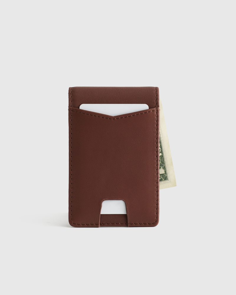 Italian Leather Money Clip Wallet