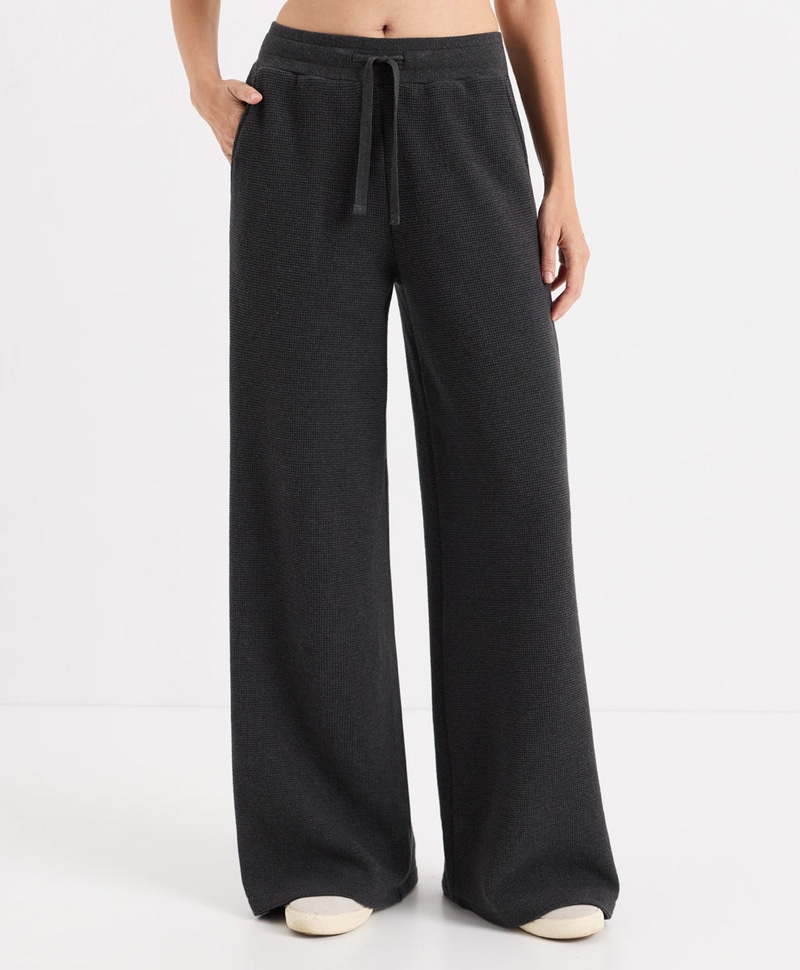 Women's Organic Luxe Waffle Wide Leg Pant