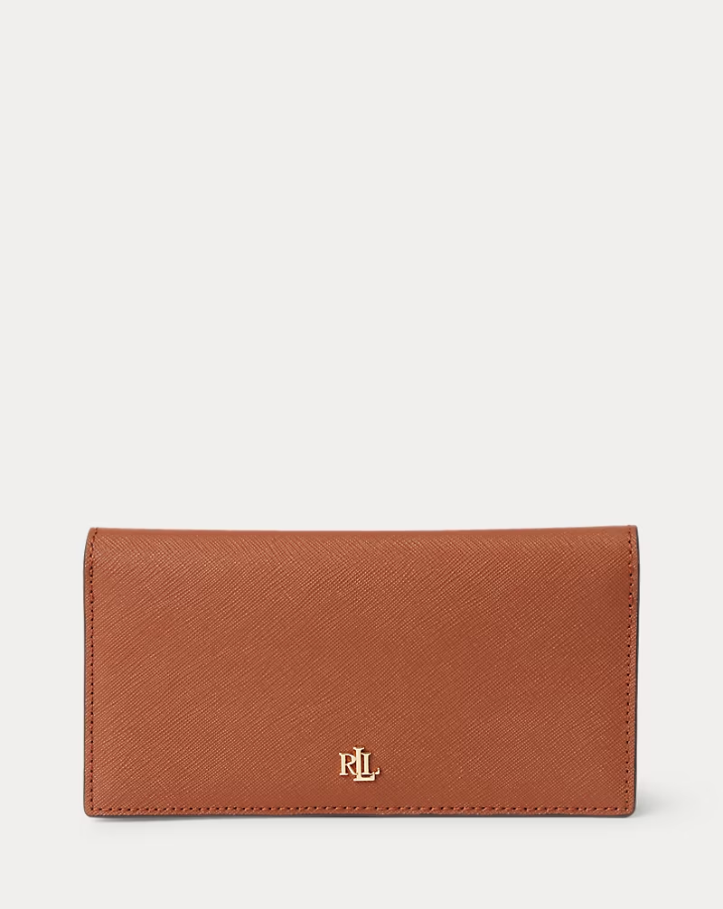 Crosshatch Leather Slim Wallet