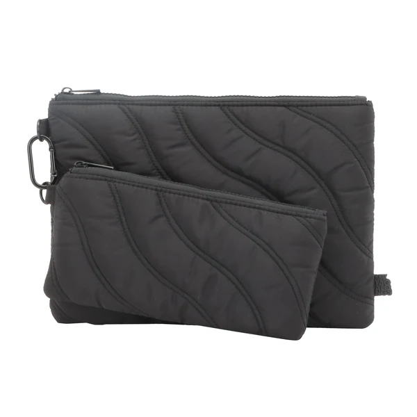 Flat Pouches With Carabiner, Set of 2