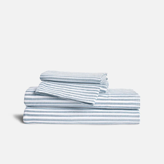 Oxford Stripe in Storm Chambray