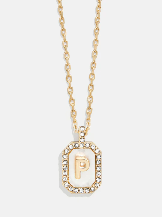 Gold & Mother of Pearl Initial Necklace