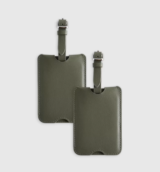 Nappa Leather Luggage Tag, 2 Pack