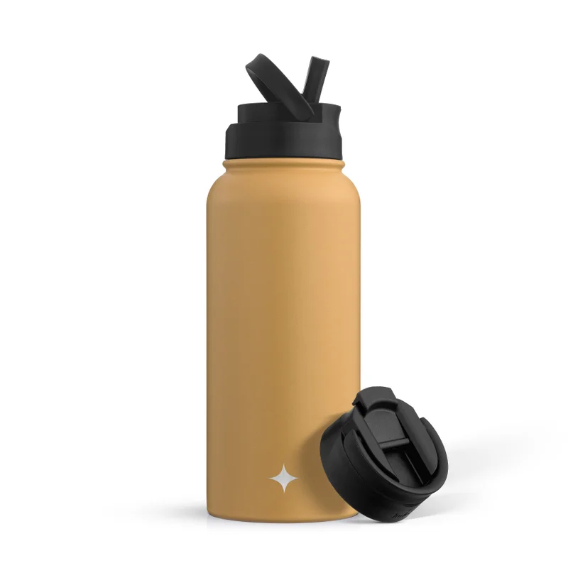 32oz Vacuum Insulated Water Bottle with Flip Lid & Sport Straw