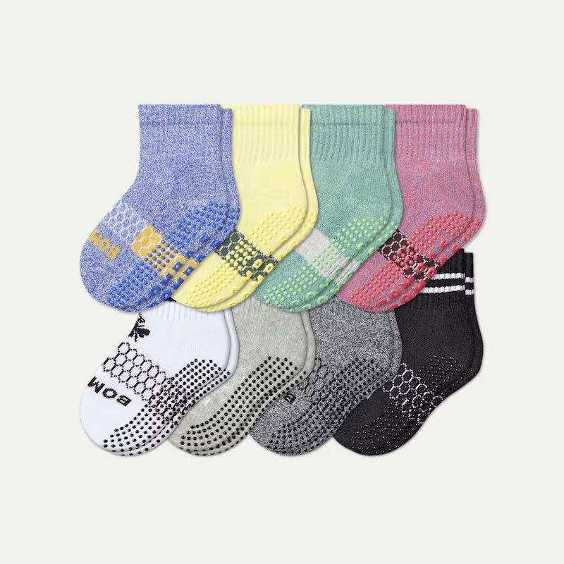 Toddler Gripper Calf Sock 8-Pack