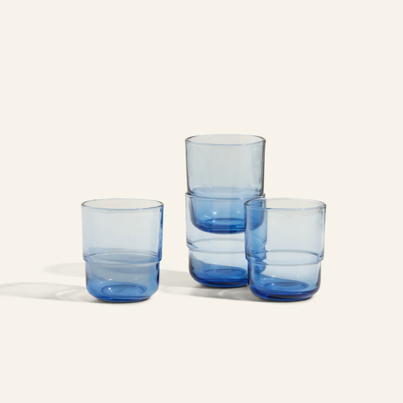Short Night & Day Glasses, Set of 4