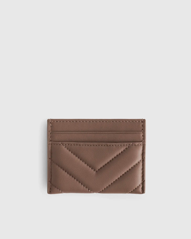 Italian Leather Quilted Card Case