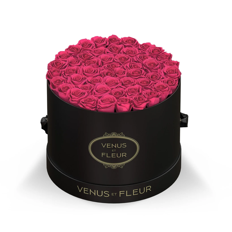 Large Round Eternity Roses | Hot Pink