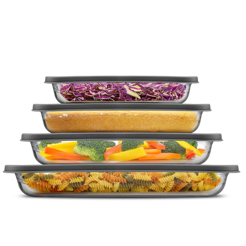 Borosilicate Glass Baking Dish Set of 4 with Airtight Lids