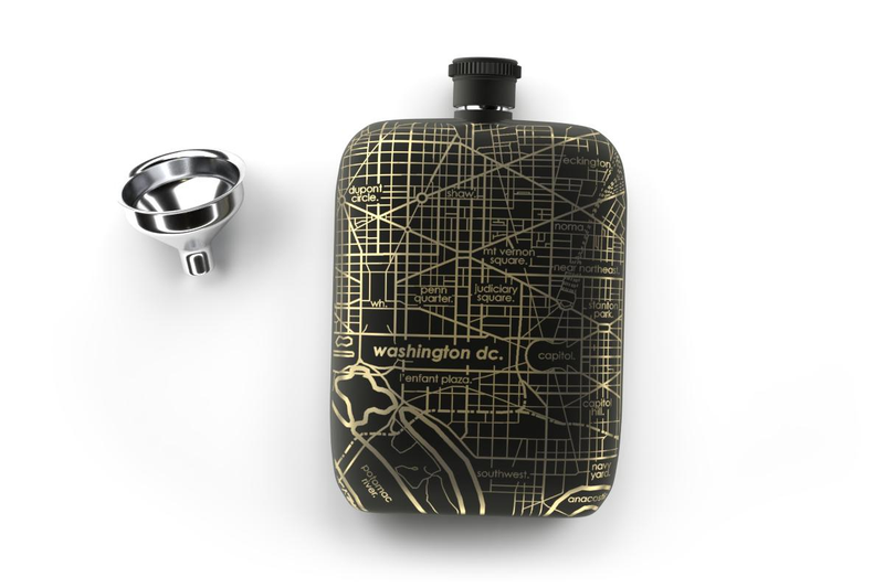 Home Town Maps Pocket Flask