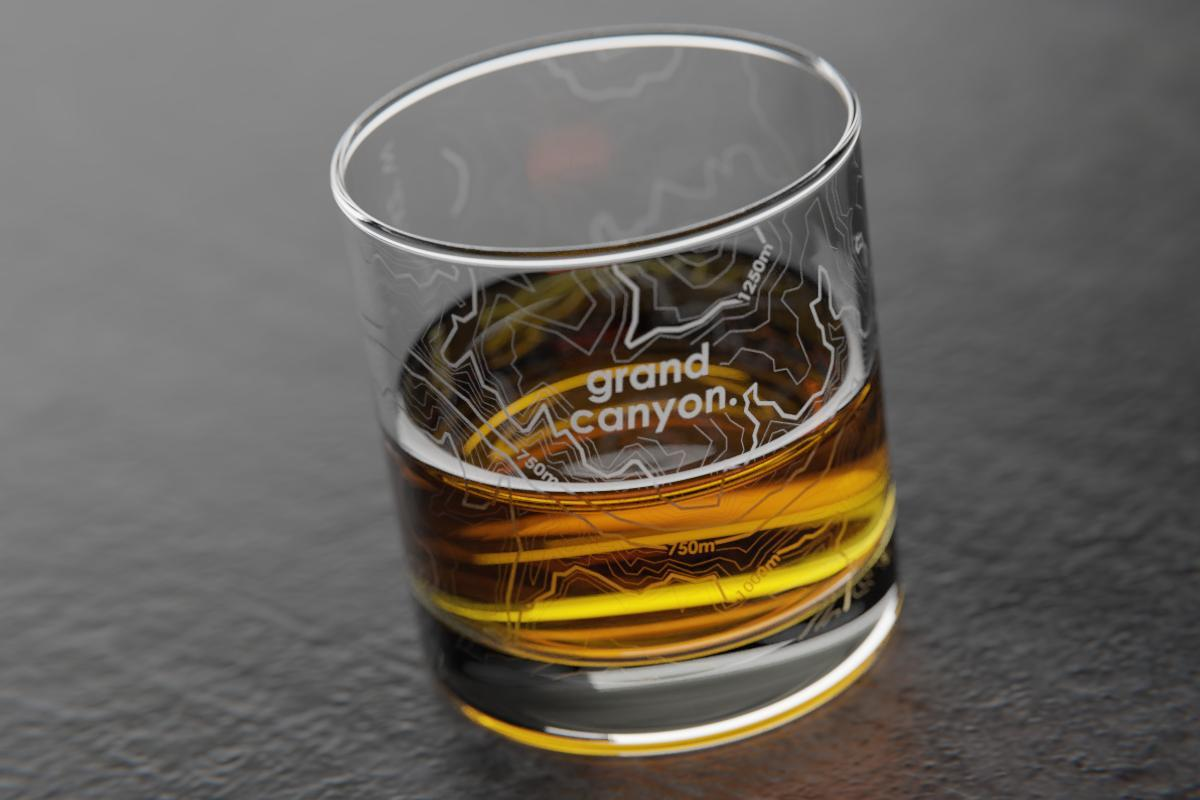 Well Told Topography Map Rocks Glass - Thumbnail 5
