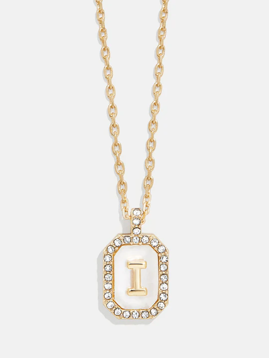 Gold & Mother of Pearl Initial Necklace