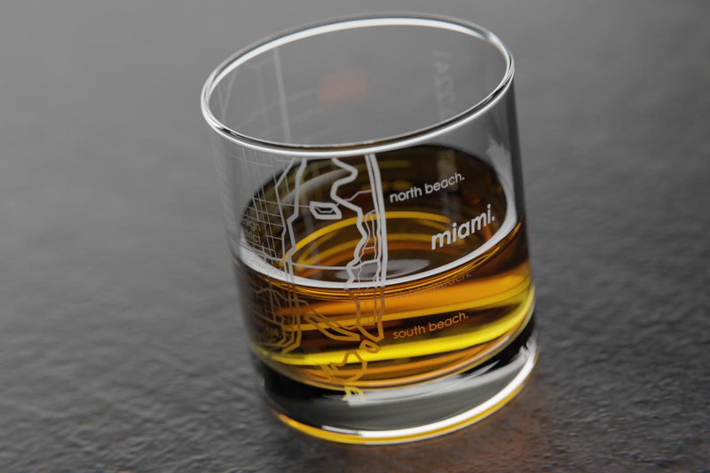 Home Town Maps Rocks Glass