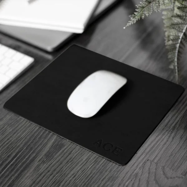 Monogrammed Leather Mousepad