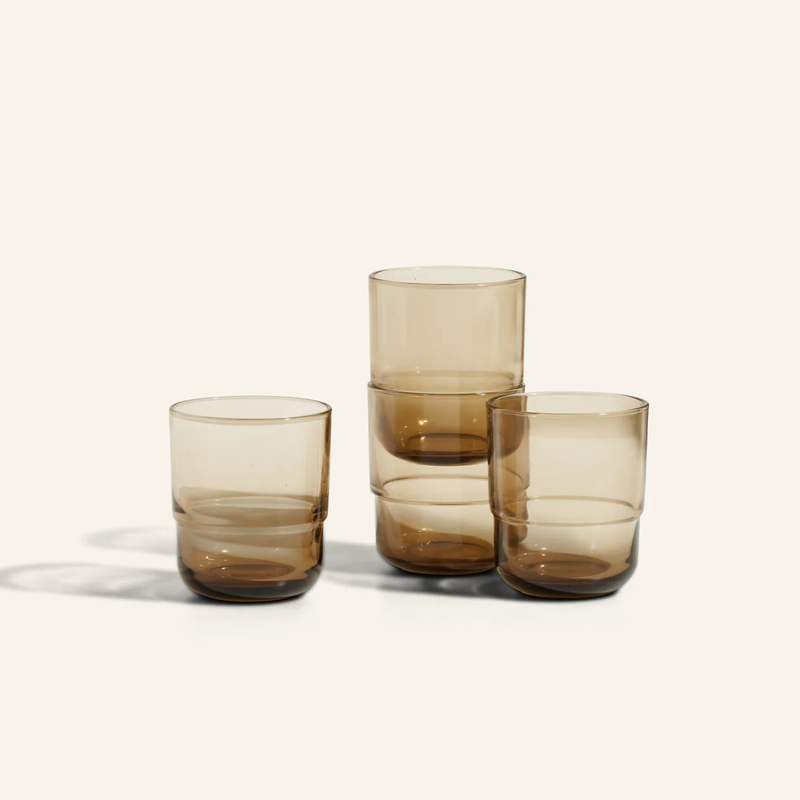 Short Night & Day Glasses, Set of 4