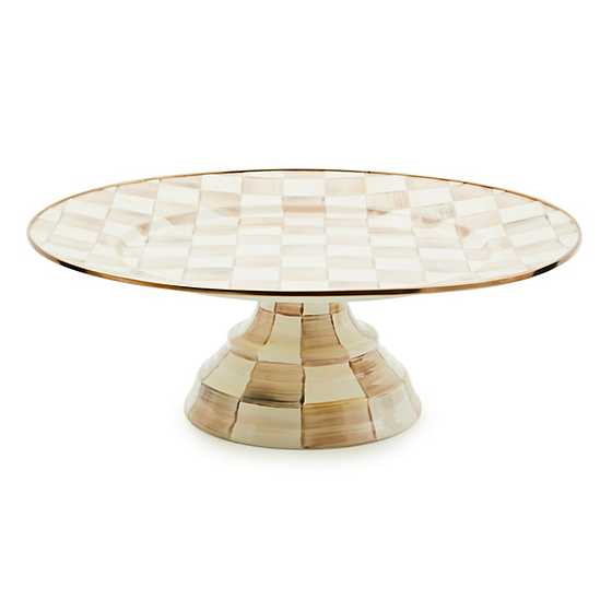 Large Enamel Pedestal Platter