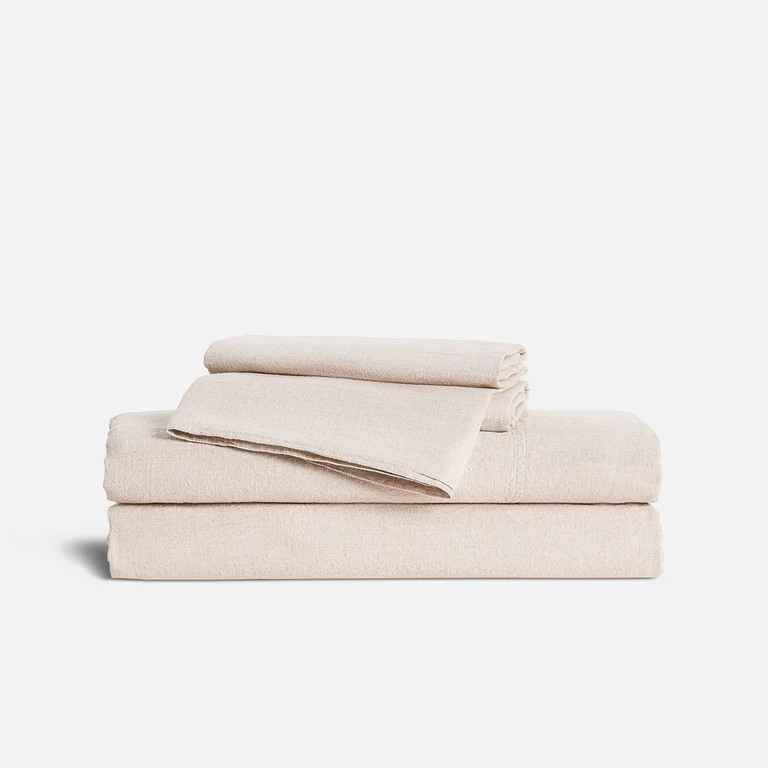 Washed European Linen Core Sheet Set, King