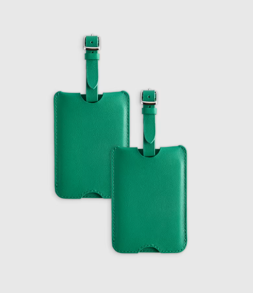 Nappa Leather Luggage Tag, 2 Pack