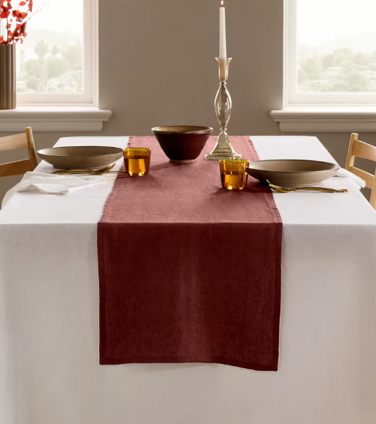 European Linen Table Runner