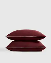 European Linen Piped Sham Set, Standard