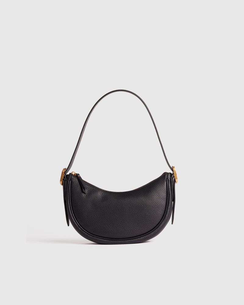 Italian Leather Mini Crescent Shoulder Bag