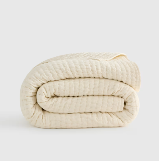 European Linen Cotton Stitch Quilt, King