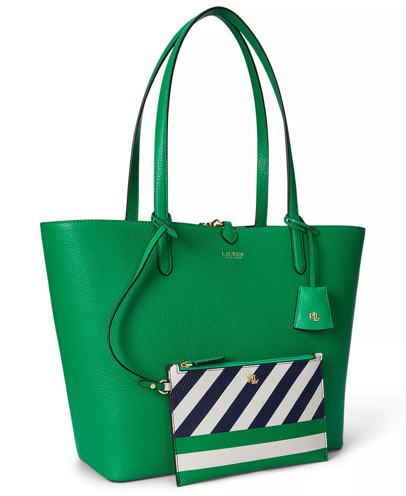 Faux Leather Large Reversible Tote Bag