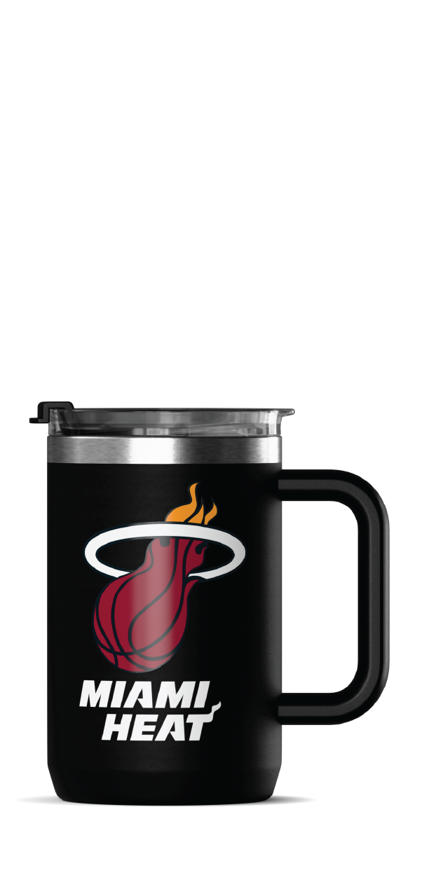 NBA 18oz Insulated Coffee Mug with Handle & Flip Lid