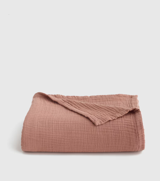 Organic Airy Gauze Bed Blanket, Queen