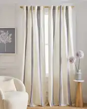Coastal Stripe Linen Cotton Curtain