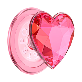 Crystal Heart Neon Pink