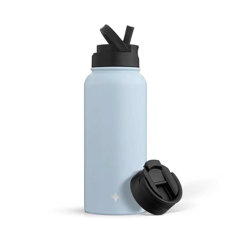 32oz Vacuum Insulated Water Bottle with Flip Lid & Sport Straw