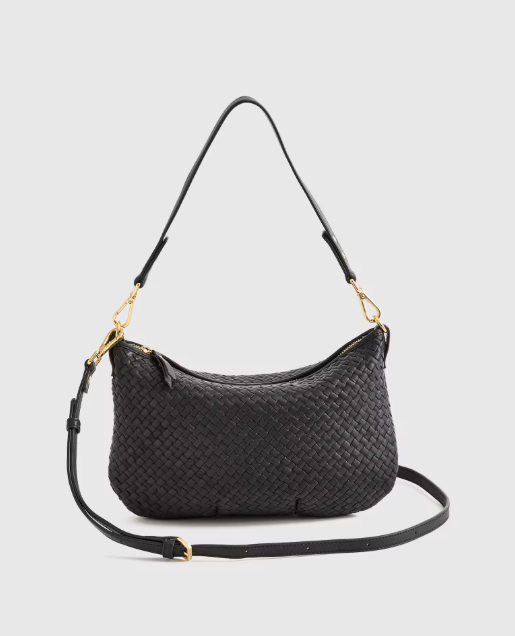 Small Italian Handwoven Leather Mini Shoulder Bag