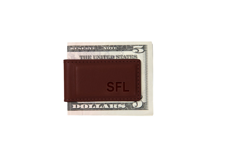 Personalized Leather Money Clip