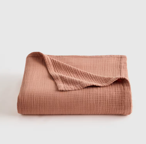 Organic Airy Gauze Bed Blanket, Queen