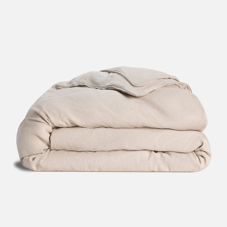 Washed European Linen Duvet Cover, Full/Queen | Oat Chambray