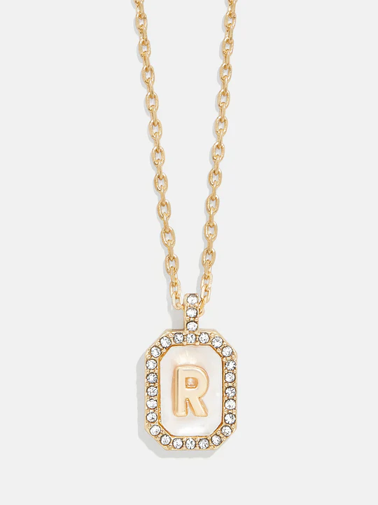 Gold & Mother of Pearl Initial Necklace