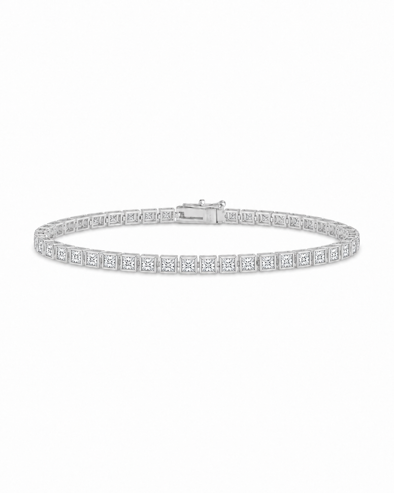 Helene Princess Cut Tennis Bracelet