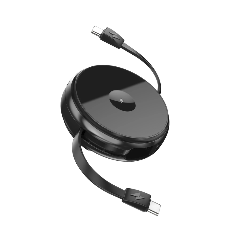 2-in-1 Retractable Cable with Wireless Charger