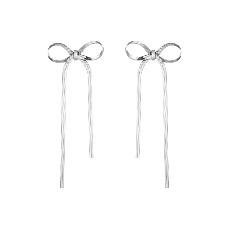 Herringbone Bow Earrings