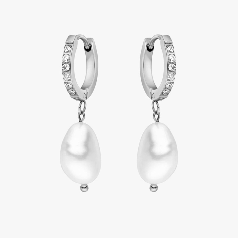 Freshwater Pearl Hoop Earrings