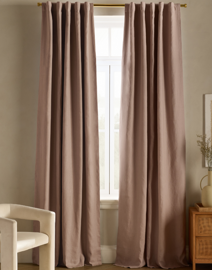 European Linen Room Darkening Curtain
