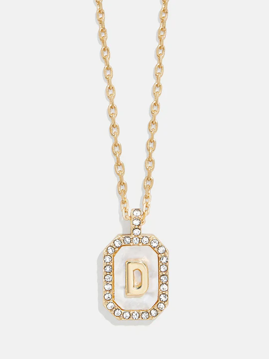 Gold & Mother of Pearl Initial Necklace