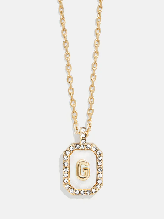 Gold & Mother of Pearl Initial Necklace