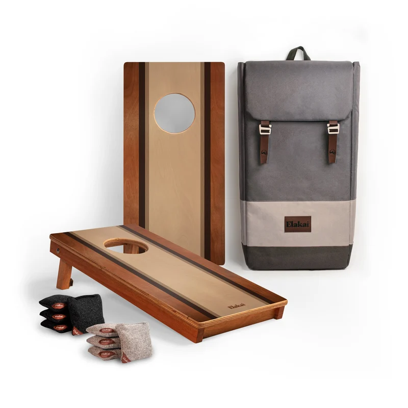 Mahogany Travel Cornhole Board Set